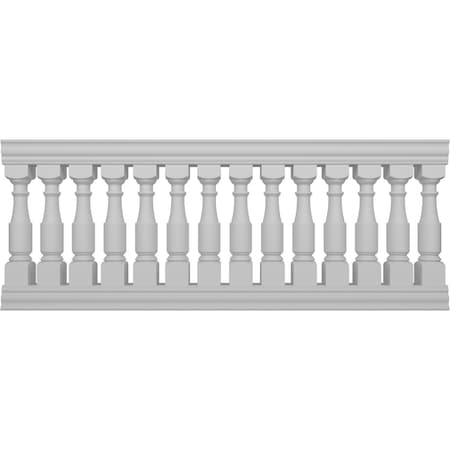 Ekena Millwork Fiberthane Hamilton Balustrade Railing Kit Style D (6 7/8" On-Center Spacing to Pass 4" Sphere Code) BALK40X096HMD